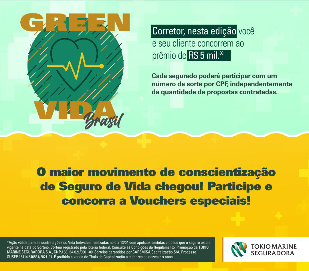 CAPEMISA Capitalização viabiliza promoção Green Vida Brasil da Tokio Marine!