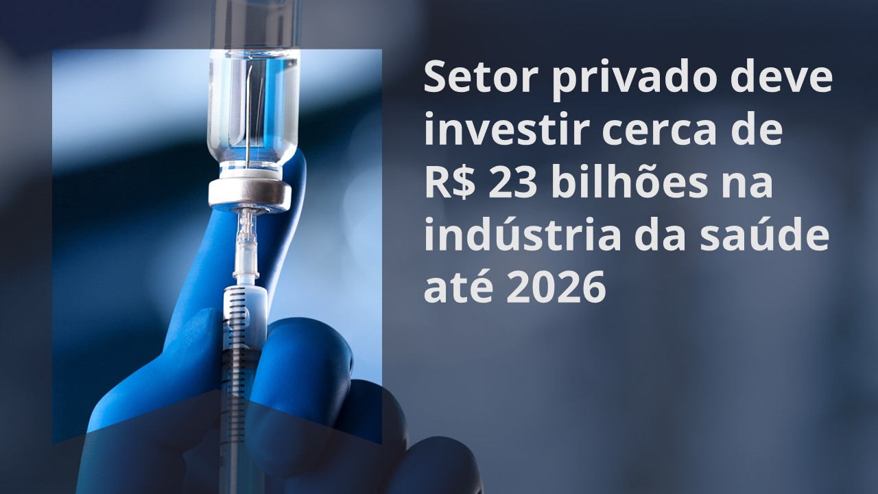 Setor privado deve investir cerca de R$ 23 bilhões na indústria da saúde até 2026.